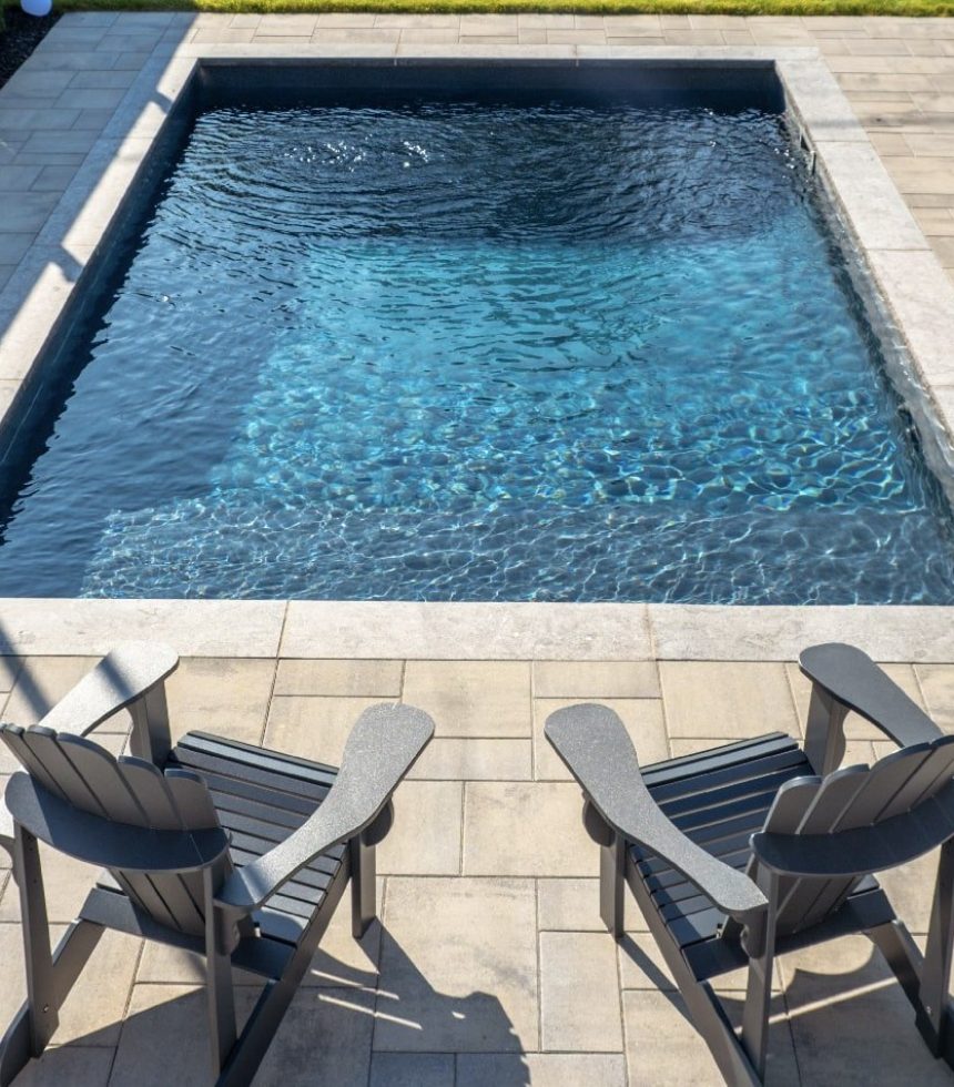 Beautiful Garden, Landscaping and Pool in Hamilton, Ontario. Build by Boulder Design.