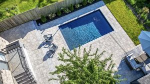 Beautiful Garden, Landscaping and Pool in Hamilton, Ontario. Build by Boulder Design.