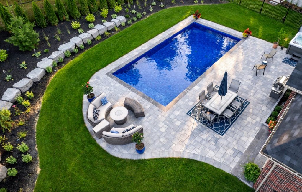 Beautiful Beamsville Pool Construction by Boulder Design Pool & Landscaping