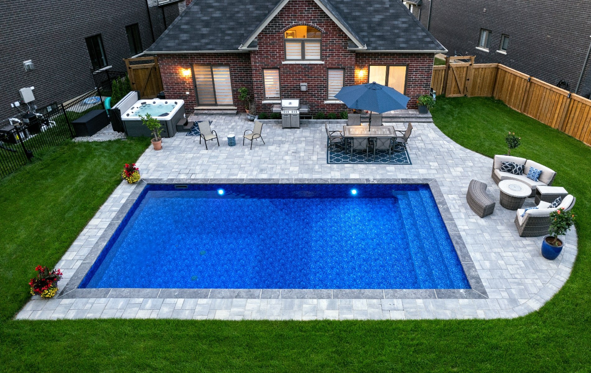 Beautiful Beamsville Pool Construction by Boulder Design Pool & Landscaping