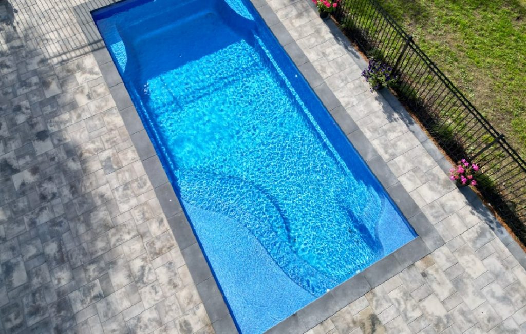 Hamilton Fiberglass Pool Installed by Boulder Design Landscape Construction