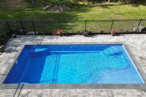 Hamilton Fiberglass Pool Installed by Boulder Design Landscape Construction