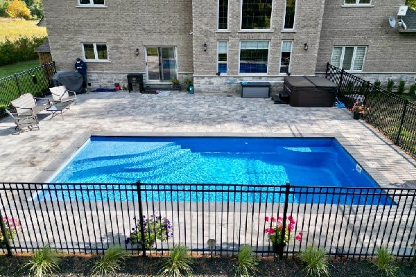 Hamilton Fiberglass Pool Installed by Boulder Design Landscape Construction