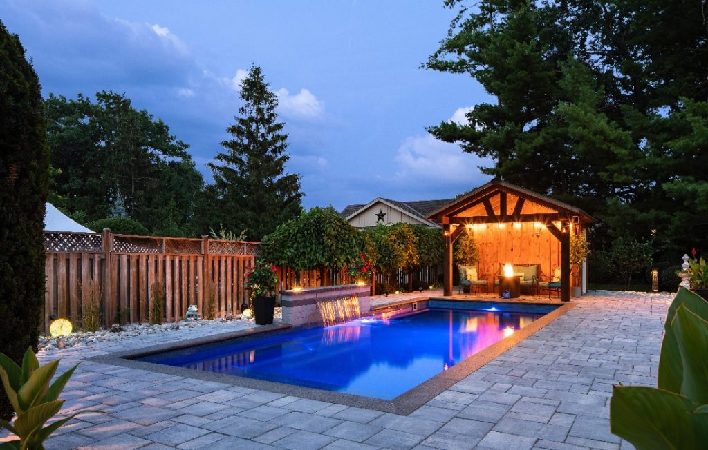 Fiberglass Pool 33x14 Installed by Boulder Design Pool & Landscaping
