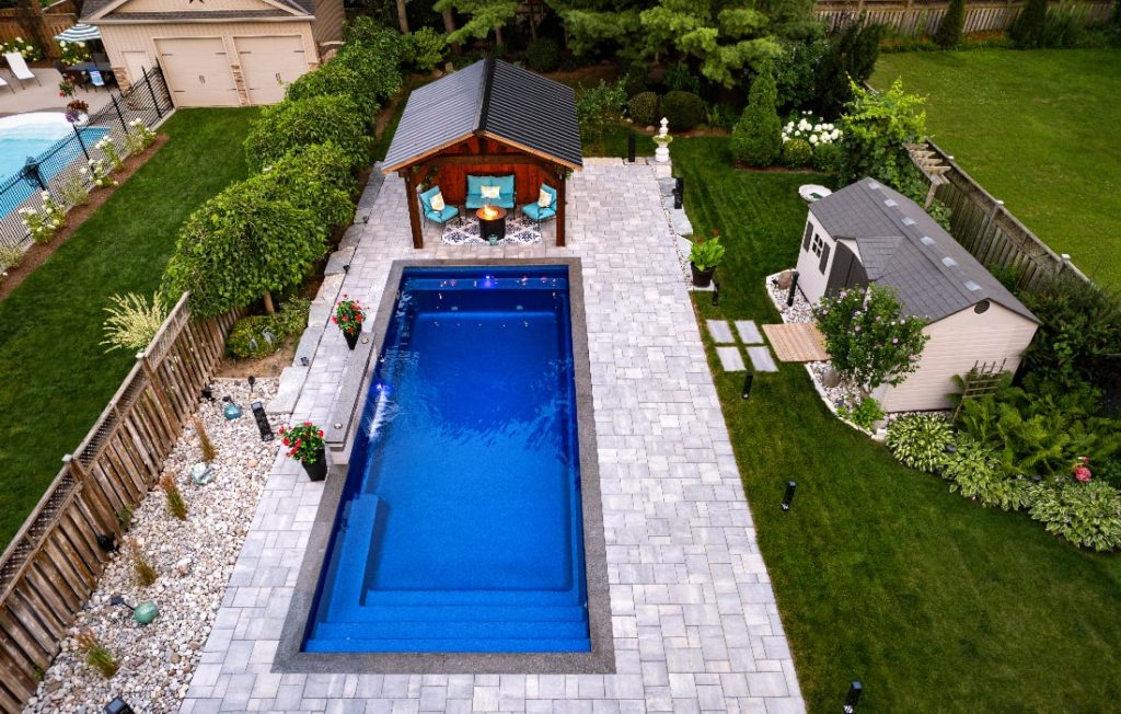 Fiberglass Pool 33x14 Installed by Boulder Design Pool & Landscaping