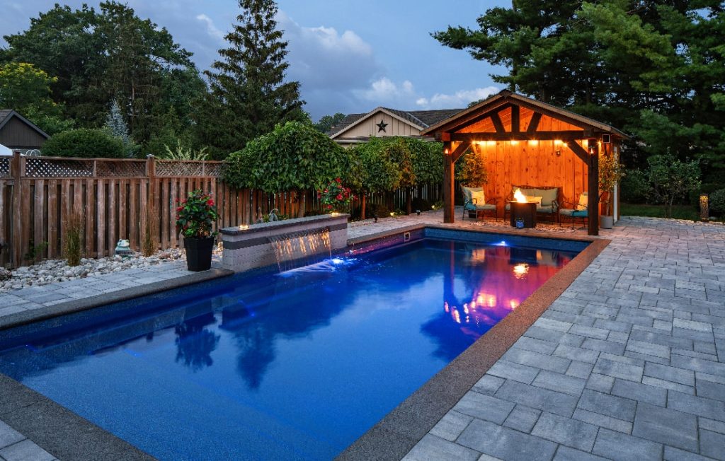 Fiberglass Pool 33x14 Installed by Boulder Design Pool & Landscaping