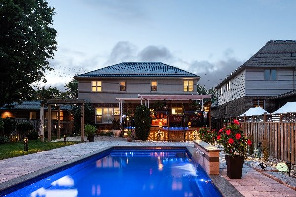 Fiberglass Pool 33x14 Installed by Boulder Design Pool & Landscaping