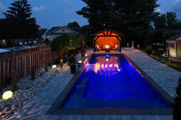 Fiberglass Pool 33x14 Installed by Boulder Design Pool & Landscaping