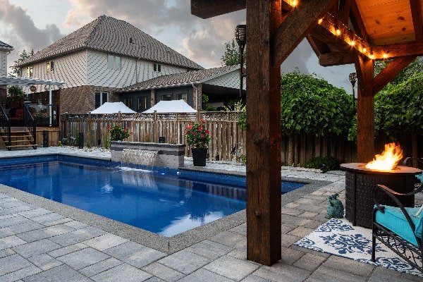 Fiberglass Pool 33x14 Installed by Boulder Design Pool & Landscaping