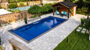Fiberglass Pool 33x14 Installed by Boulder Design Pool & Landscaping
