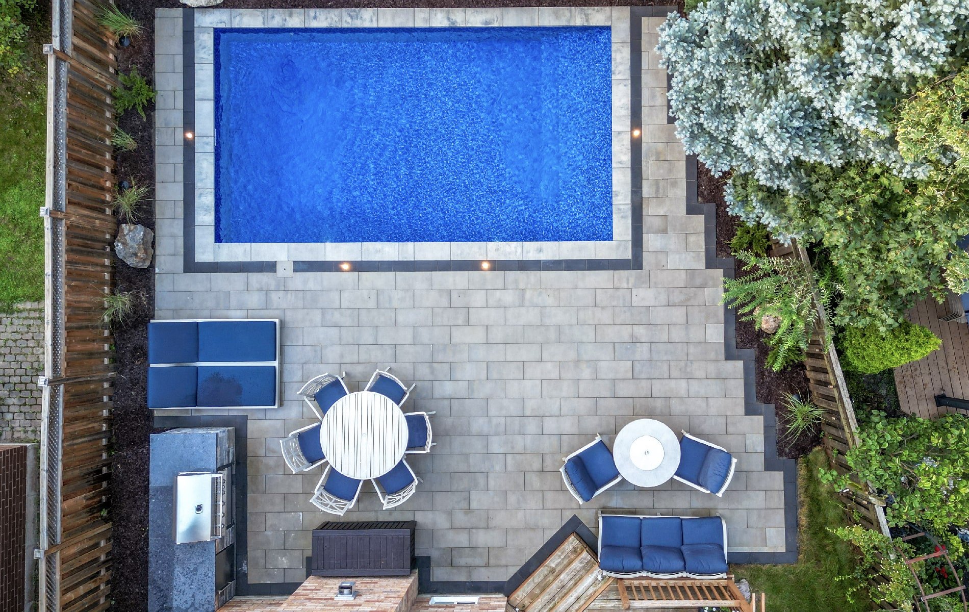 Oakville backyard transformation and pool installation by Boulder Design