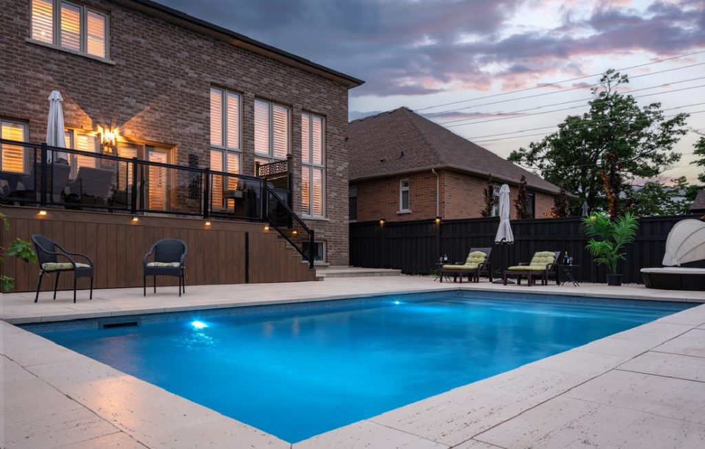 Travertine Pool Install Project by Boulder Design Pool & Landscape Construction