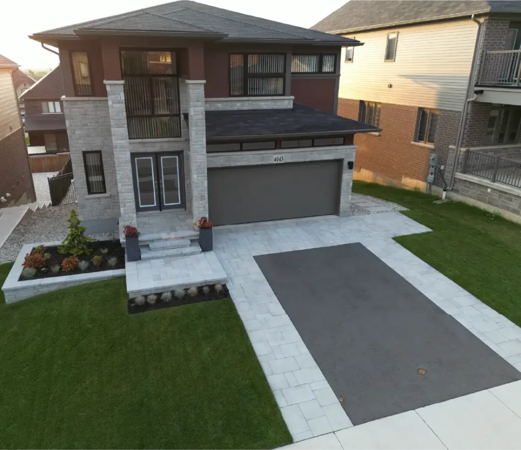 Boulder Design Pools & Landscapes, Beamsville, Ontario Front and Backyard Pool Install and Landscaping