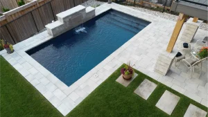 Boulder Design Pools & Landscapes, Beamsville, Ontario Front and Backyard Pool Install and Landscaping